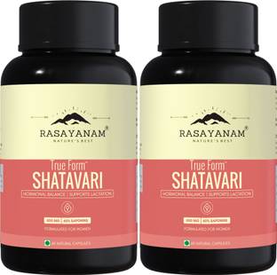 Rasayanam Shatavari Capsules 500mg, Highest Saponins 40% | For Women's Hormonal Health