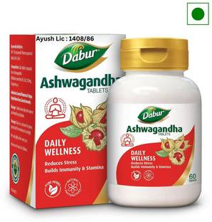 Dabur Ashwagandha Tablets (60 Tab) For Reduces Stress, Immunity Booster
