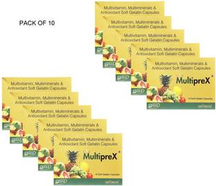 ZEE DRUGS Multiprex Multivitamin & Multimineral - 100 Capsules (Set Of 10)
