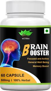 BIRJI HERBALS Brain and Memory Booster Capsule | Memory, Focus & Clarity (60 Capsules)