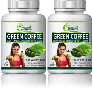 Prirupam Green Coffee Bean Extract for Weight Loss - 30 Capsules.