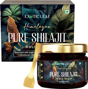 EXOTIC LEAF Pure Himalayan Shilajit Gold Resin (20g) for Strength, Stamina, and Endurance