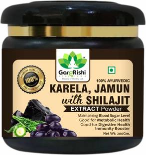 गर्ग ऋषि Karela Jamun with Shilajit Powder Maintain Blood Sugar Natural& Stamina Enhancer
