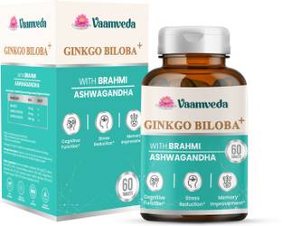 Vaamveda Ginkgo Biloba Capsules,Brahmi Ashwagandha Ginkgo Biloba Extract Capsules for Men