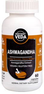 INSTANT VEDA Ashwagandha Capsules | Helps in Building Muscle Strength & Stamina (60 Capsules)