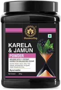 SHUWASTHY Karela Jamun Powder With 11 Potent Herbs Helps Regulate Sugar Management