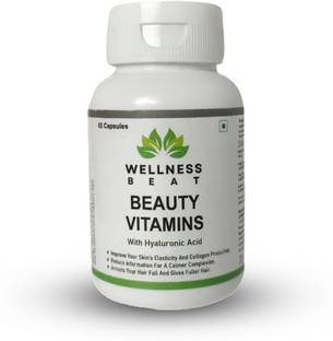 Wellness Beat Beauty Vitamins Capsules Supplement for Glowing Skin Healthy Hair Men and Women