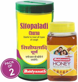Baidyanath Sitopaladi Churna 60 g (Pack Of 2) + Honey 500 g