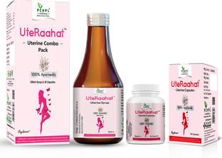 PCHPL Wellness UteRaahat | Uterine Combo-100% Ayurvedic Uterine Care- 200ml Syrup & 30 Capsules