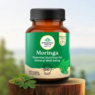 ORGANIC INDIA Moringa 60 Capsules Bottle