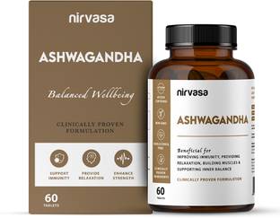 Nirvasa Ashwagandha Tablets for Strength, Stamina & Better Immunity ( 60 Tablets)
