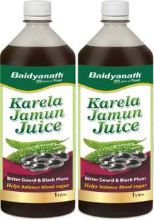 Baidyanath Karela Jamun Juice 1L | Natural Remedy For Blood Sugar Management |Helps in Reducing the Bad Cholesterol Levels & Improves overall Health and Wellness