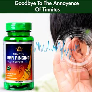 CIPZER Tinnitus Ear Ringing 60 Capsules | Herbal Calm for Buzzing, Hissing & Ear Care