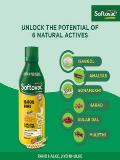 Softovac Isabgol Liquifibre SugarFree For Effective Relief From Constipation(2 x 225 ml)