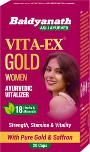 Baidyanath Vita Ex Gold Women specialized Ayurvedic formula to enhance vitality (20 Cap)