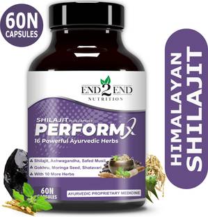 End2End Nutrition PerformX - Original Himalayan Shilajit with Ashwagandha for Strength & Stamina