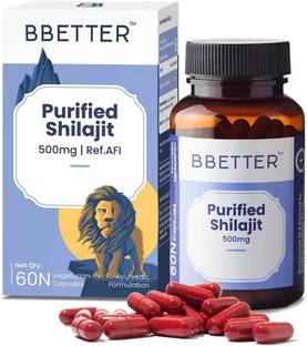 BBETTER Purified Shilajit 500mg | Lab Tested Shilajeet for Men