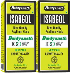 Baidyanath Isabgol Psyllium Husk Powder 100 gm (Pack of 2) Relieves Constipation