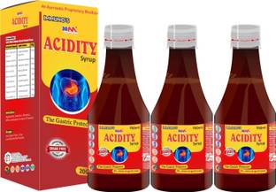 30M Ayurvedic Acidity Medicine Syrup (3 x 200 ml) for Hyperacidity, Indigestion, Gas, Flatulence, Heartburn, Reflux Esophagitis, Lesions of stomach (Pack of 3)