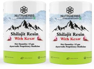 Nutriherbs Pure Shilajit Resin with kesar for Strength, Power & Stamina - 30g
