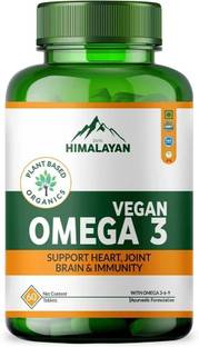 Divya Himalayan Plant Based Vegan Omega 3,6,9 Tablets Supports Heart, Brain, Joint & Skin Health