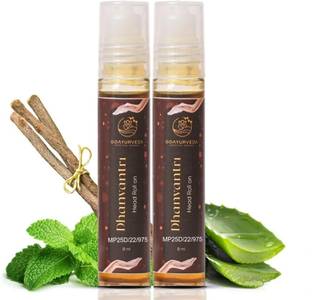 Go Ayurveda DHANVANTRI HEAD ROLL ON OIL COMBO PACK OF 2 (9 ML)
