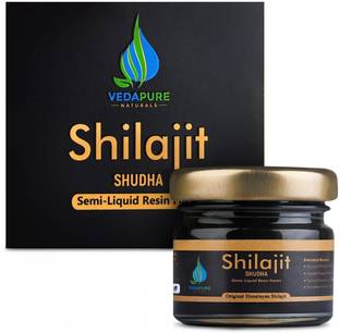 Vedapure Pure Ayurvedic Shilajit/Shilajeet Resin Supports Strength, Stamina And Energy For Men & Women