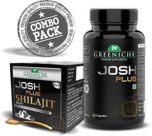Greeniche Josh Plus Capsules & Resin Combo | For Stamina, Performance & Vitality