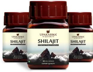 UPAKARMA Shilajit Extracts 100% Natural & Pure Shilajeet For Men - 90 Capsules - Pack of 3