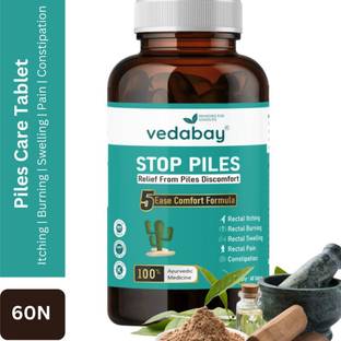 Vedabay STOP PILES Tablets, Comprehensive Solution for Hemorrhoids and Fissures