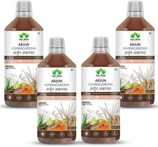 GargRishi Arjuna Ashwagandha Ras (Sugar Free)|Anti Blockage & Cholesterol Care (500ml*4)