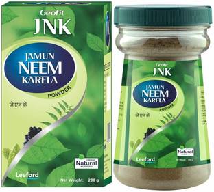 Leeford Jamun Neem Karela Powder 100% Natural Pack of 2 (200 gm Each)