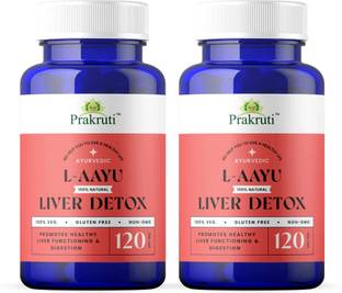 Prakruti Pure Herbs L-AAYU Ayurvedic Medicine For Fatty Liver, Liver Detox & Liver Health