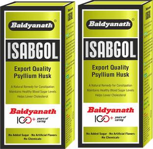 Baidyanath Isabgol 100g Pack of 2 - Natural Psyllium Husk for Digestive Health