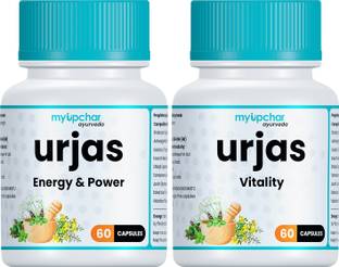 myupchar ayurveda Urjas Combo Energy & Power With Vitality Improve Stamina, Power Each 60 Capsules