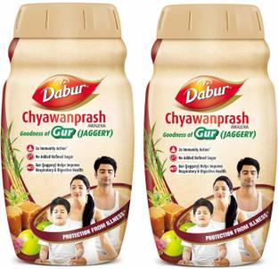 Dabur Chyawanprash Awaleha - 500g |Gur/Jaggery|3X Immunity Action|No added Sugar