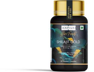 Kapiva Shilajit Gold 30 Capsules | Contains 24 Carat Gold | Boosts Stamina In 4 Weeks