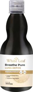 White Leaf Ayurvedic Breathe Pure Lung Detox Syrup 200ml Herbal Supplement Sugar Free Syrup