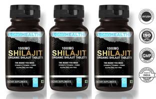 LongHealth Shilajit Pure Himalayan Organic Tablets-Natural Shilajit (30Tablets)