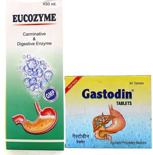 GASTODIN 60 Tablet & Eucozyme Syrup 450ml For Digestive Enzyme, Gastric Relief(Pack Of 2)
