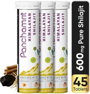 Panchamrit 600mg Pure Shilajit Effervescent Tablets With Ashwagandha| Boost Stamina Tablets