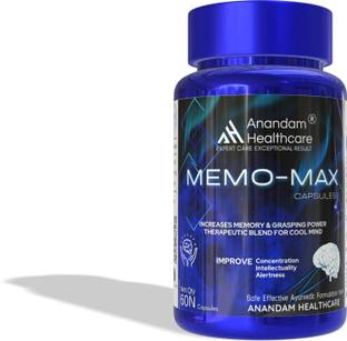 Anandam Healthcare MemoMax Vegan Capsules - Memory, Focus & Stress Relief Brain Booster