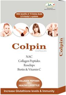 la nutraceuticals Colpin Capsules Collagen for Brighter & Youthful Skin | Collagen Supplement