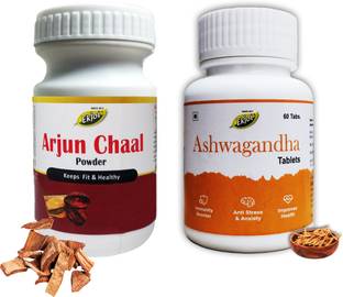 Ekjot Arjun Chal Powder (100g) + Ashwagandha Tablets (60N) | Combo Pack