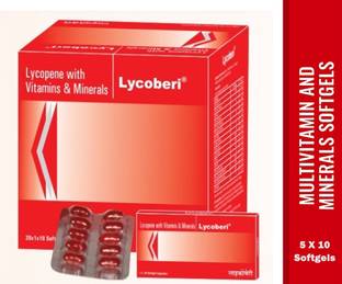 LYCOBERI Multivitamin Immunity Boosters, Energy, Bone Health, Stamina (Pack of 5)