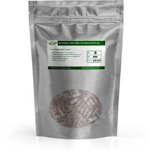Biogiri Premium Size 0 Transparent Empty Capsules- Ideal for Powder Filling- Pack of 500