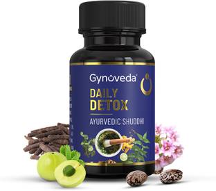 Gynoveda Daily Detox Ayurvedic Supplement Flush Out Harmful Toxins From Body 60 Tablets