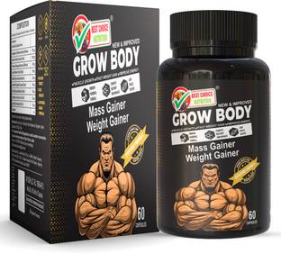 BEST CHOICE NUTRITION Grow Body 100% Ayurvedic Muscle Building & Muscle Weight Gainers/Mass Gainers