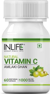 INLIFE Natural Vitamin C Amla Extract for Immunity Capsules 60 Veg Caps