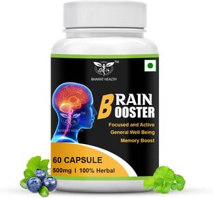 BHARAT HEALTH Brain Booster Supplement for Memory Booster 100% Ayurvedic (60 Capsule)